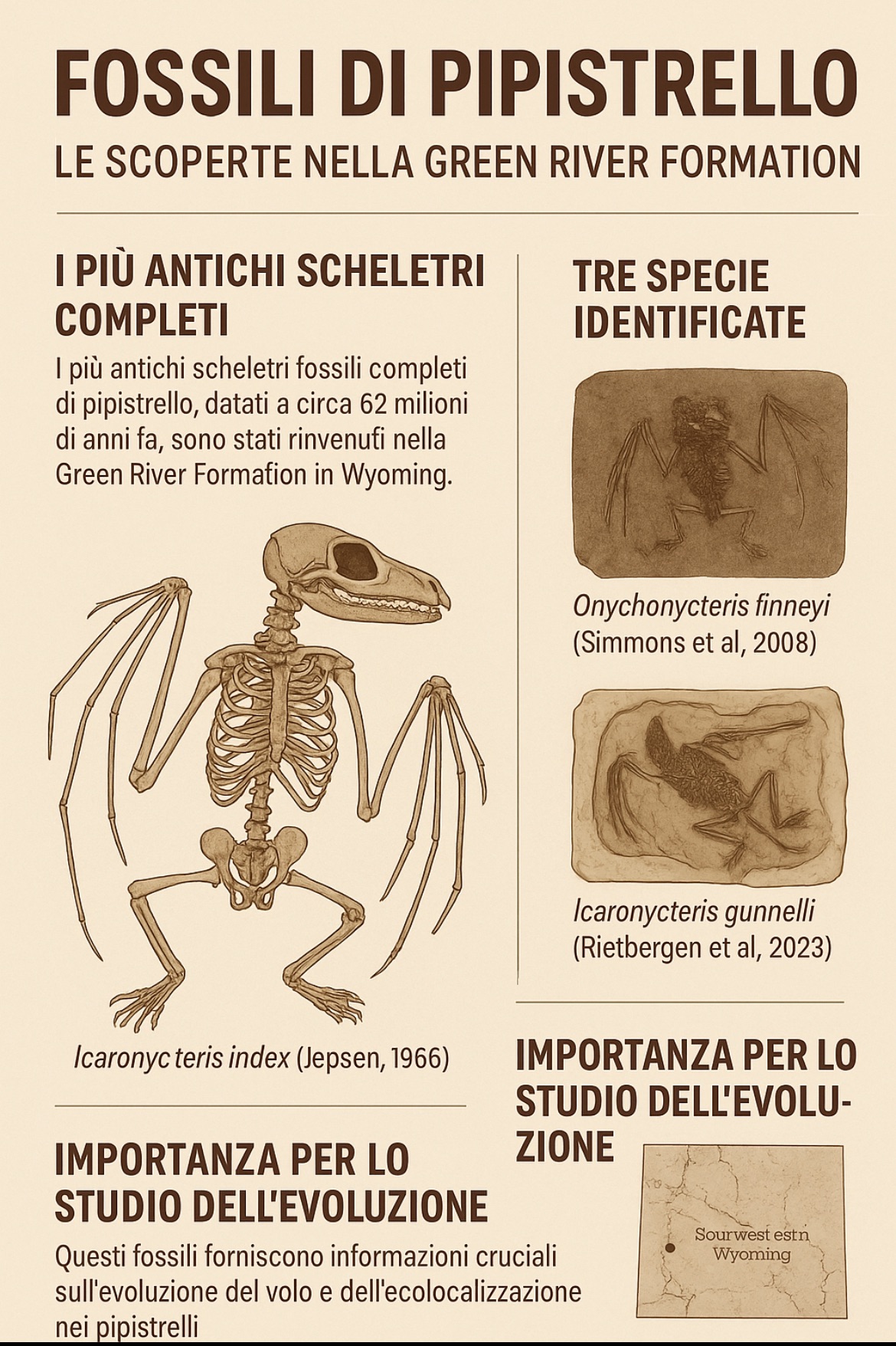 fossili di pipistrello