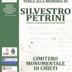 Cerimonia inaugurazione targa Silvestro Petrini: memoria e storia al Cimitero Monumentale di Chieti