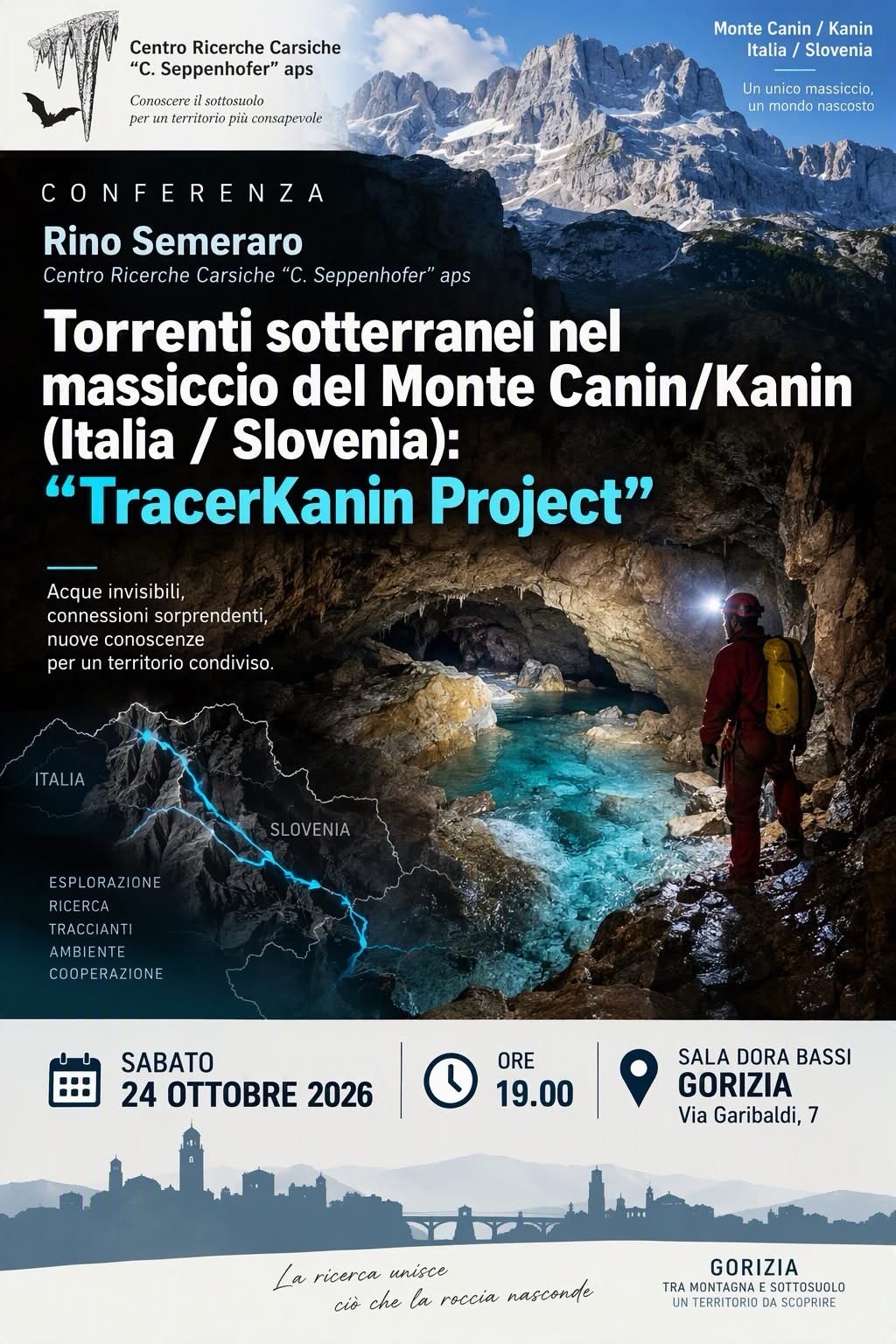TracerKanin, vodné cesty pod Kaninom: v Gorici konferencia o taliansko-slovinskom projekte